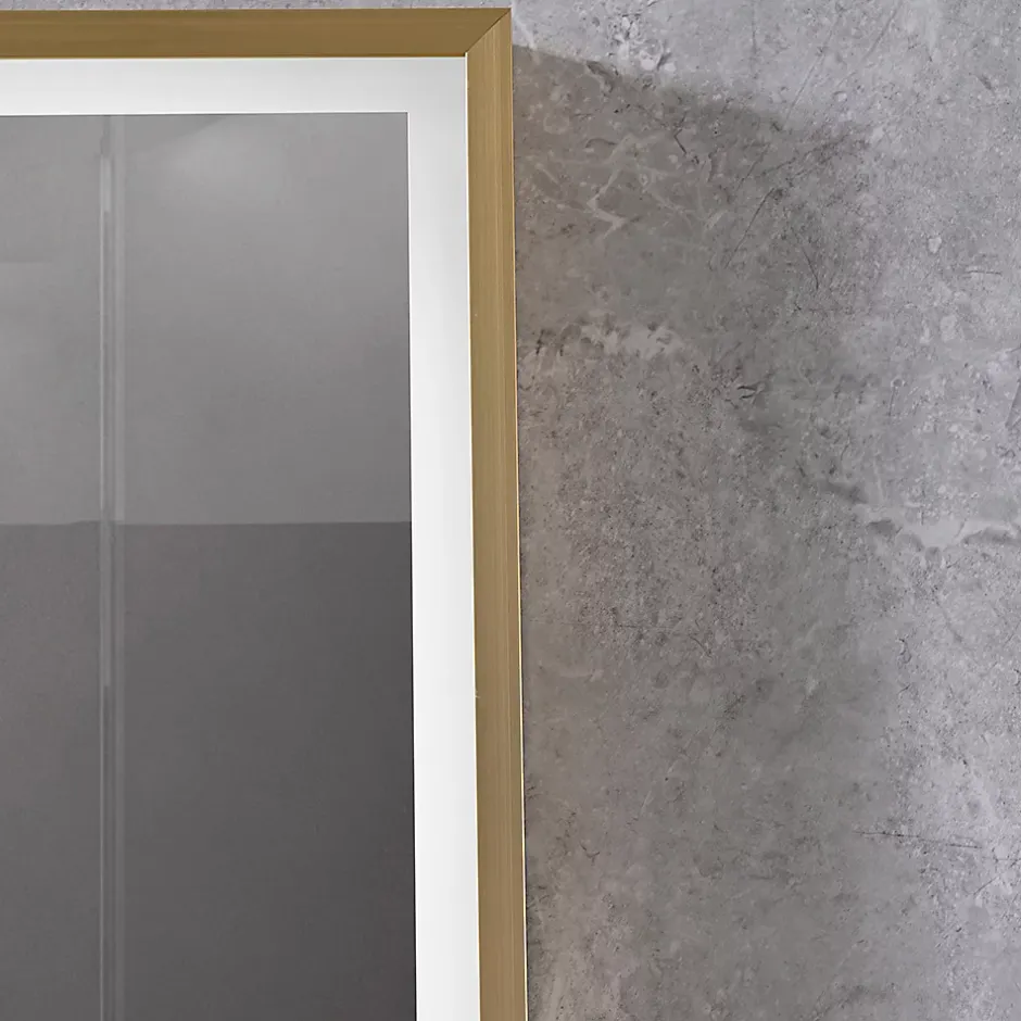 Luxury Bain Miroir salle de bain LED 60x80cm anti buée avec cadre doré LB-126080G* Miroir Lumineux