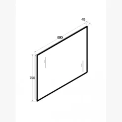 Jindoli Miroir salle de bain LED 100 cm* Miroir Lumineux