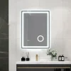 Luxury Bain Miroir salle de bain LED 60x80cm anti buée avec LED 3 couleurs et loupe x3 LB-3612