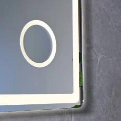 Luxury Bain Miroir salle de bain LED 120x60cm anti buée avec LED 3 couleurs et loupe x3 LB-3612* Miroir Lumineux