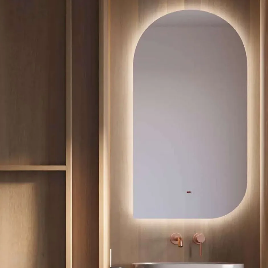 Ledimex Miroir Salle de Bain LED Rétro-éclairé (3000K) - 60x110cm - Anti-Buée & Détecteur de Mouvement - GALES