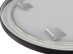 Lomazoo Miroir salle de bain Bologna avec LED 70 cm rond Noir* Miroir Lumineux