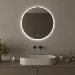 Lomazoo Miroir salle de bain Essentials avec LED 60 cm rond* Miroir Lumineux