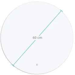 Lomazoo Miroir salle de bain Essentials avec LED 60 cm rond* Miroir Lumineux