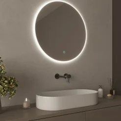 Lomazoo Miroir salle de bain Essentials avec LED 60 cm rond* Miroir Lumineux