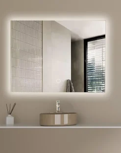 Lomazoo Miroir salle de bain Bryce avec LED 60 x 80 cm