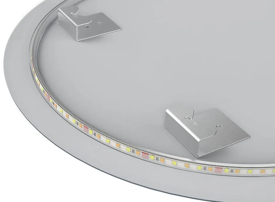 Lomazoo Miroir salle de bain Atlanta avec LED 70 cm rond