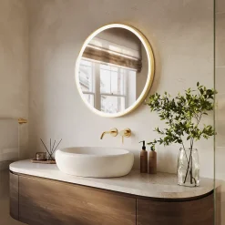 Lomazoo Miroir salle de bain Miami avec LED 70 cm doré