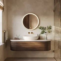 Lomazoo Miroir salle de bain Miami avec LED 70 cm doré