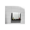 Meublorama Miroir salle de bain RAVEN 60x50 cm Noir mat et brillant
