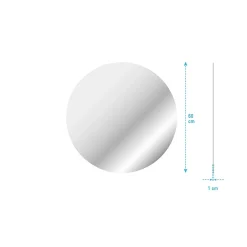Aurlane Miroir salle de bain ROND - Diamètre 60cm - GO* Miroir Simple
