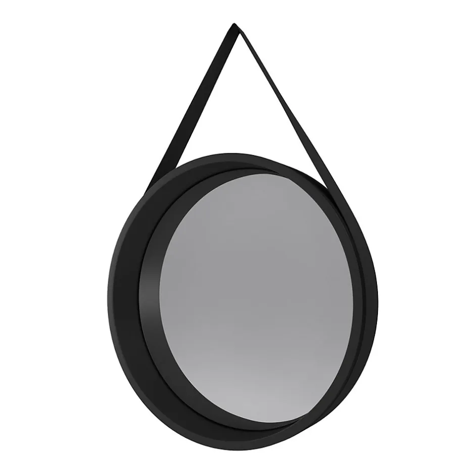 Aurlane Miroir salle de bain Rond type Barbier - Noir - Diamètre 50 cm* Miroir Simple