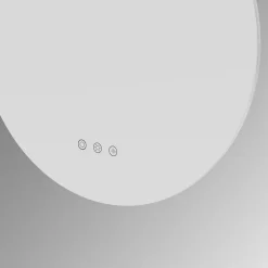 Saniverre Miroir salle de bain VEKIO LED lumineux rond 80 cm diam. fonction anti-buée + intensité & couleur réglables -