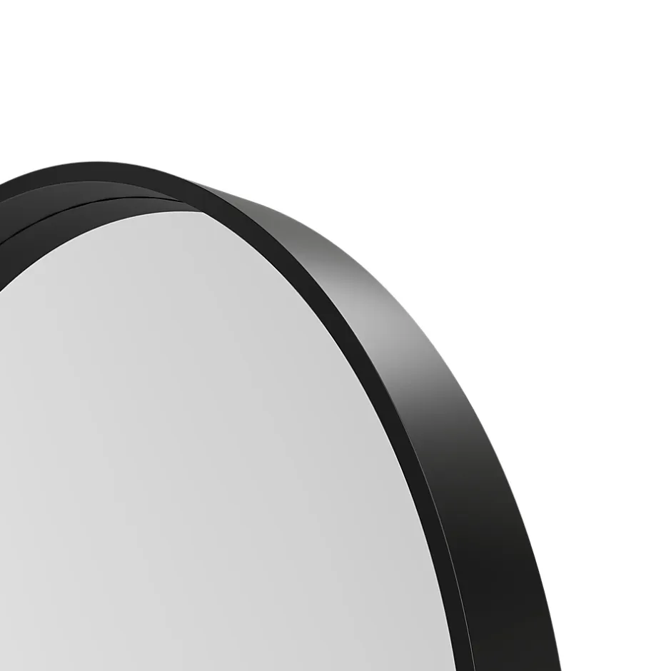 GoodHome Miroir salle de bains arche 50x80 cm, noir, Tisa* Miroir Simple