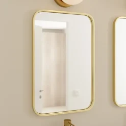 GoodHome Miroir salle de bains arche 50x80 cm, doré, Tisa* Miroir Simple