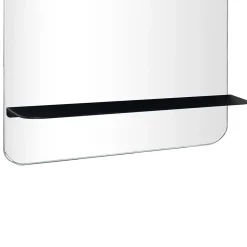Homesight Miroir salle de bains avec tablette noire 40x70 cm, Sorrento* Miroir Simple