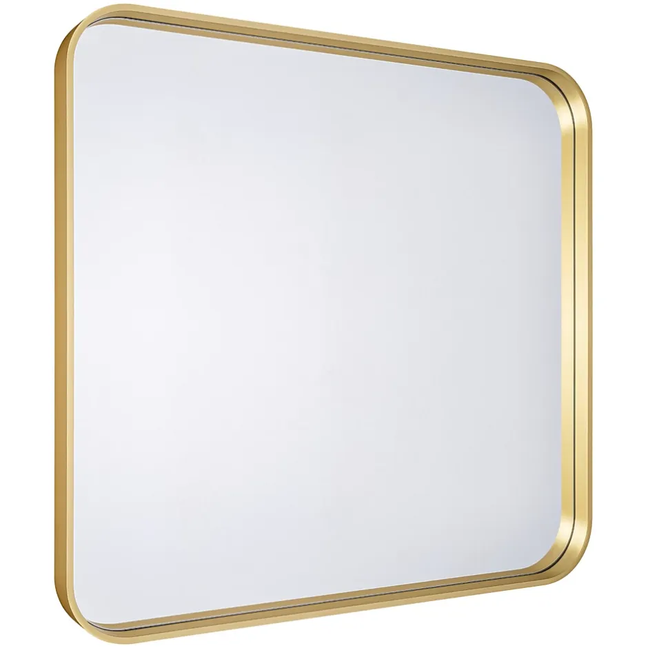GoodHome Miroir salle de bains carré 60x60 cm Tisa doré* Miroir Simple