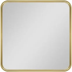 GoodHome Miroir salle de bains carré 60x60 cm Tisa doré* Miroir Simple