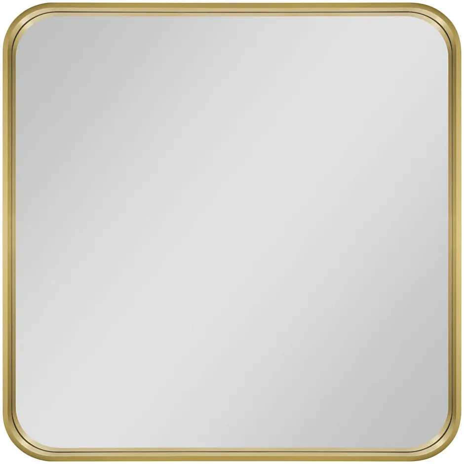 GoodHome Miroir salle de bains carré 60x60 cm Tisa doré* Miroir Simple