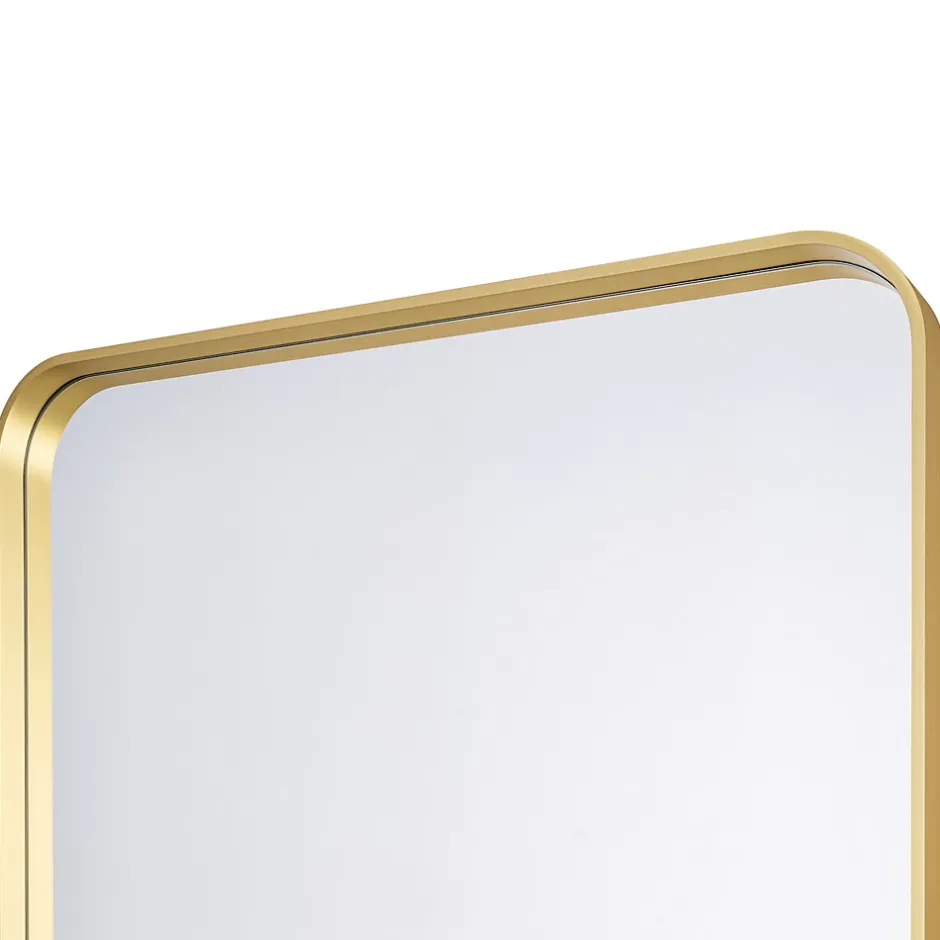 GoodHome Miroir salle de bains carré 60x60 cm Tisa doré* Miroir Simple