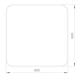 GoodHome Miroir salle de bains carré 60x60 cm Tisa doré* Miroir Simple