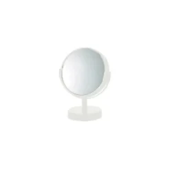 Levasseur Miroir salle de bains grossissant, rond, à poser, en métal blanc* Miroir Simple