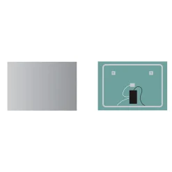 Ledimex Miroir Salle de Bains Lumineux SUECIA avec Eclairage Rétro-Eclairé 120x80* Miroir Lumineux