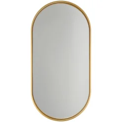 GoodHome Miroir salle de bains oblong 40x80 cm Tisa doré