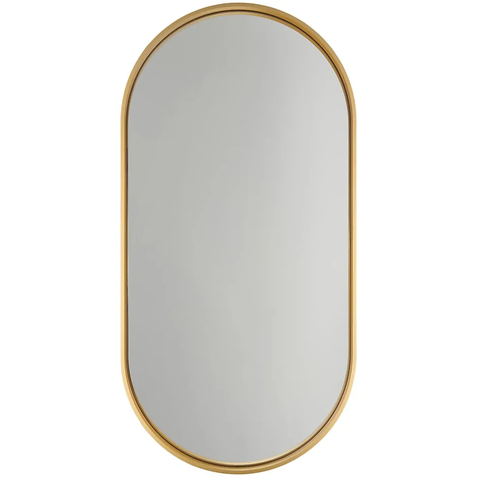 GoodHome Miroir salle de bains oblong 40x80 cm Tisa doré