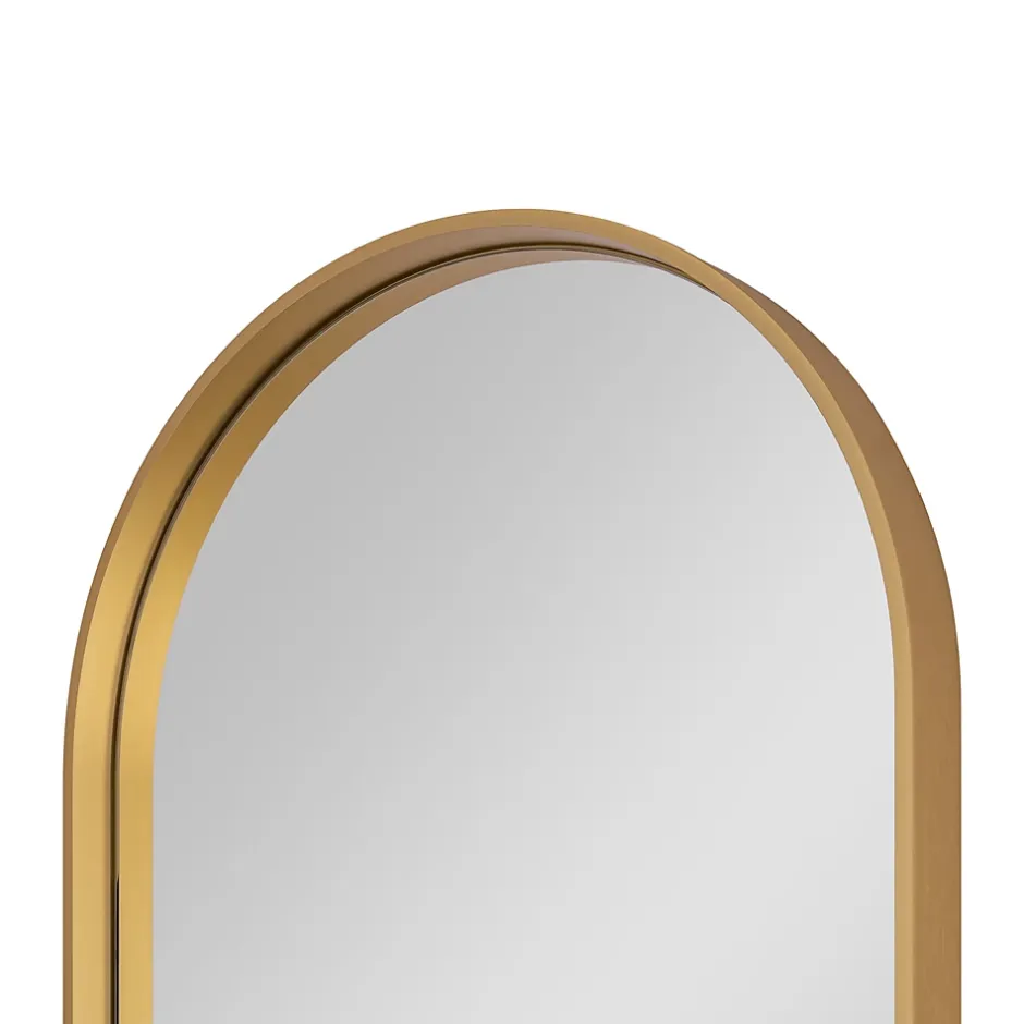 GoodHome Miroir salle de bains oblong 40x80 cm Tisa doré