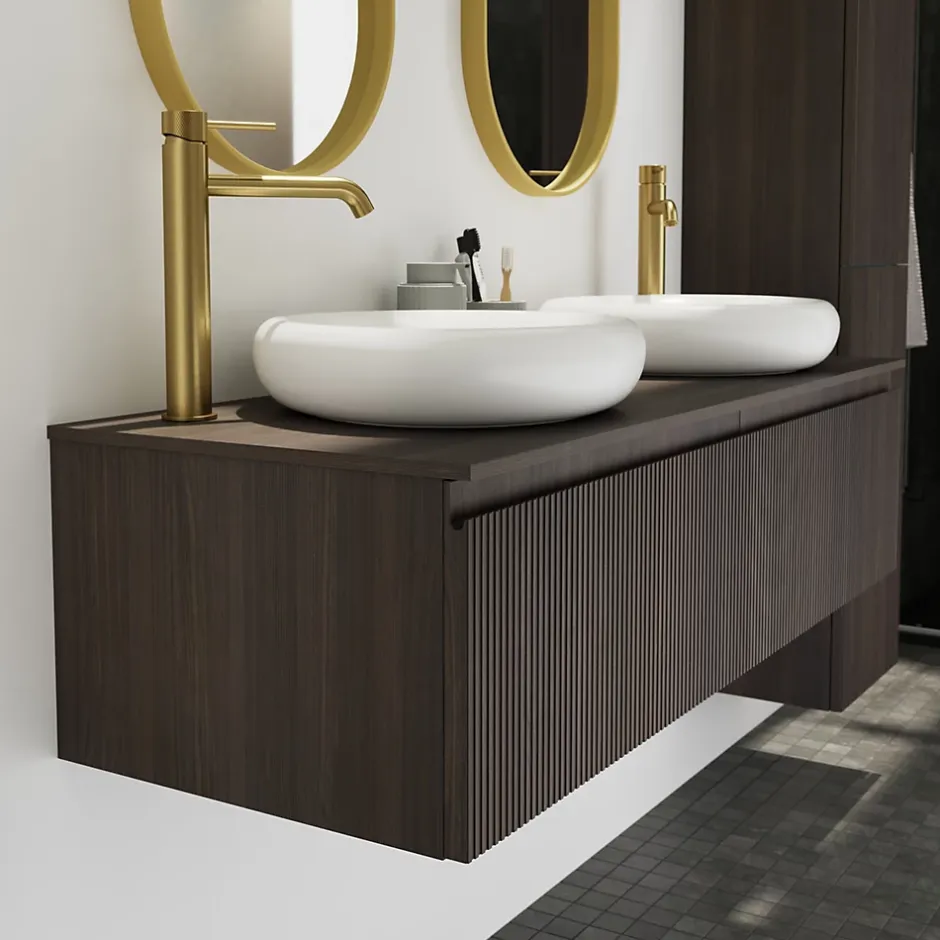 GoodHome Miroir salle de bains oblong 40x80 cm Tisa doré