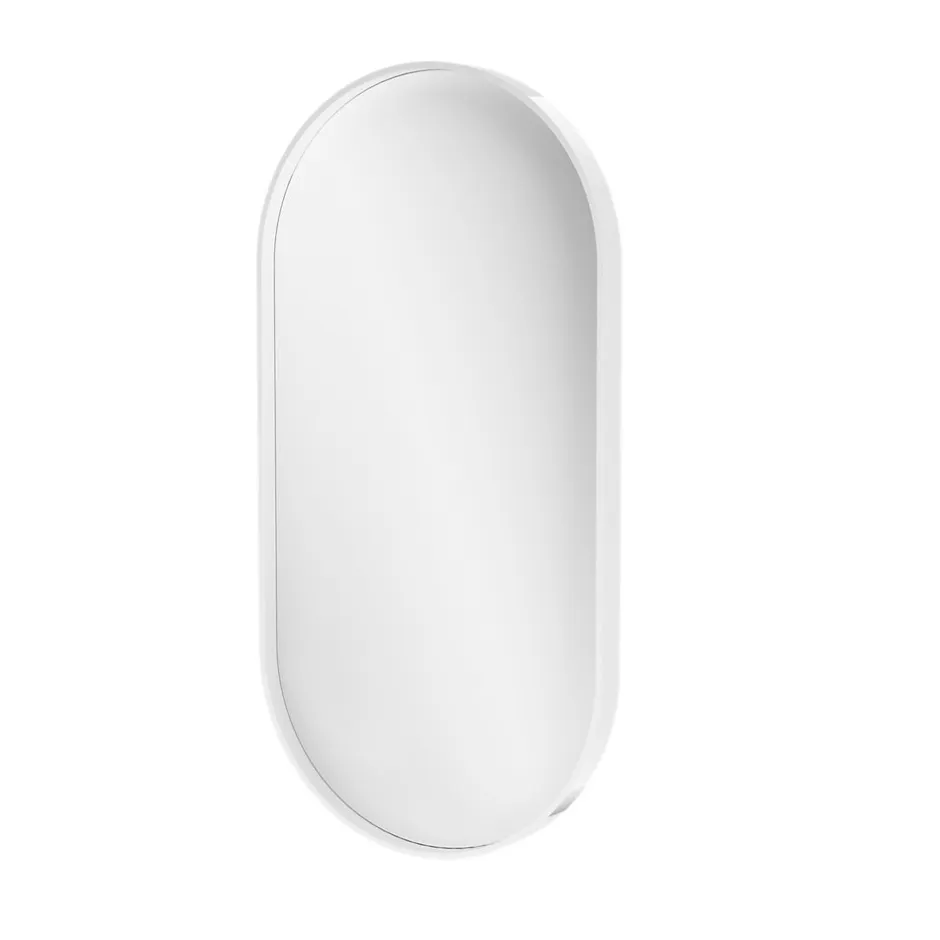 GoodHome Miroir salle de bains oblong 40x80 cm, blanc, Tisa* Miroir Simple
