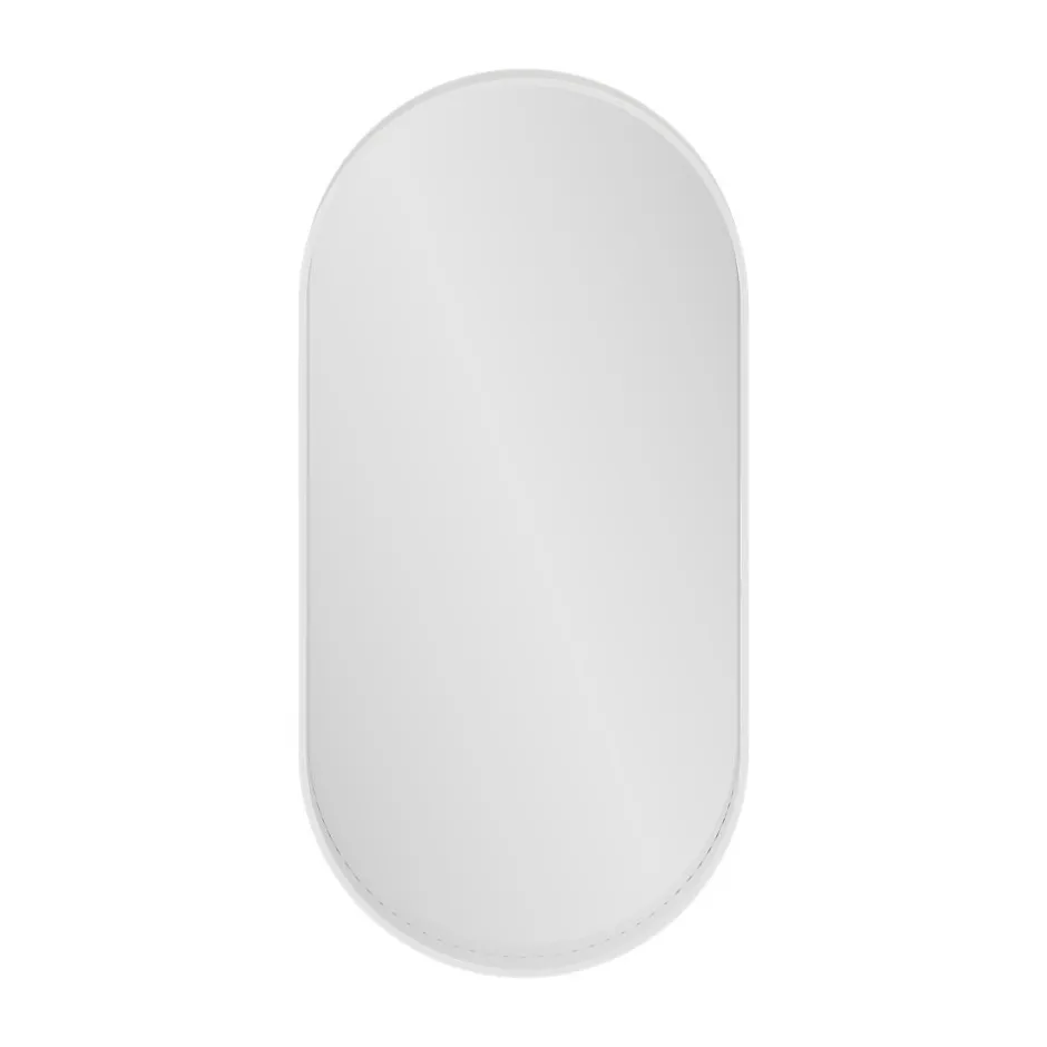 GoodHome Miroir salle de bains oblong 40x80 cm, blanc, Tisa* Miroir Simple