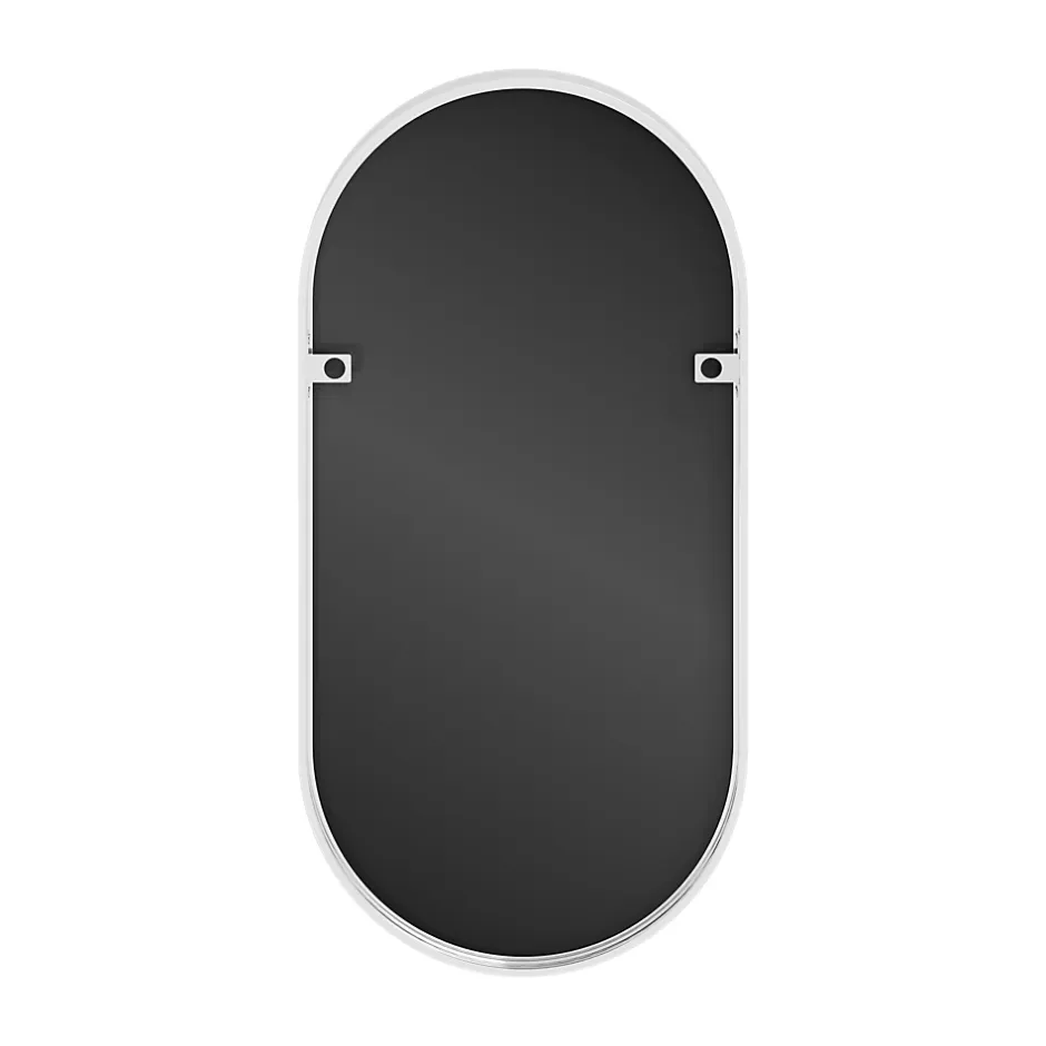 GoodHome Miroir salle de bains oblong 40x80 cm, blanc, Tisa* Miroir Simple