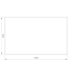 Miroir salle de bains rectangulaire 100X60 cm Wapta argent