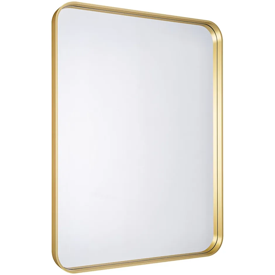 GoodHome Miroir salle de bains rectangulaire 80x60 cm Tisa doré