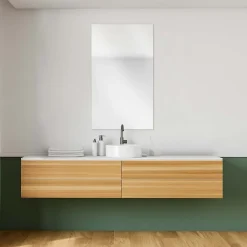 GoodHome Miroir salle de bains rectangulaire 50 x 90 cm argent, Imandra* Miroir Simple