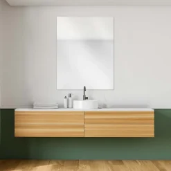 GoodHome Miroir salle de bains rectangulaire 60 x 90 cm argent, Imandra