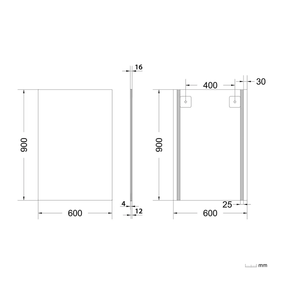 GoodHome Miroir salle de bains rectangulaire 60 x 90 cm argent, Imandra
