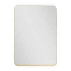 GoodHome Miroir salle de bains rectangulaire 100x70 cm, doré, Tisa