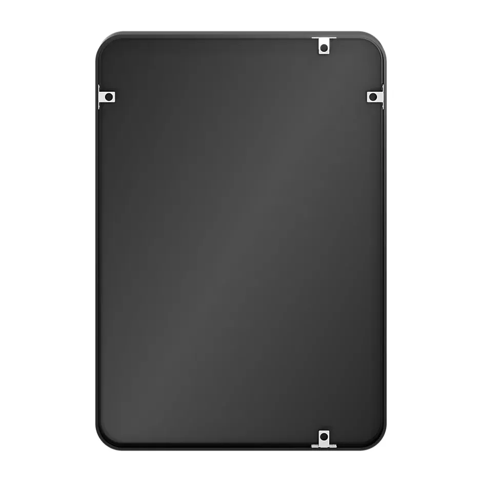 GoodHome Miroir salle de bains rectangulaire 100x70 cm, noir, Tisa* Miroir Simple
