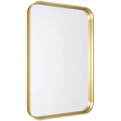 GoodHome Miroir salle de bains rectangulaire 40x60 cm Tisa doré* Miroir Simple