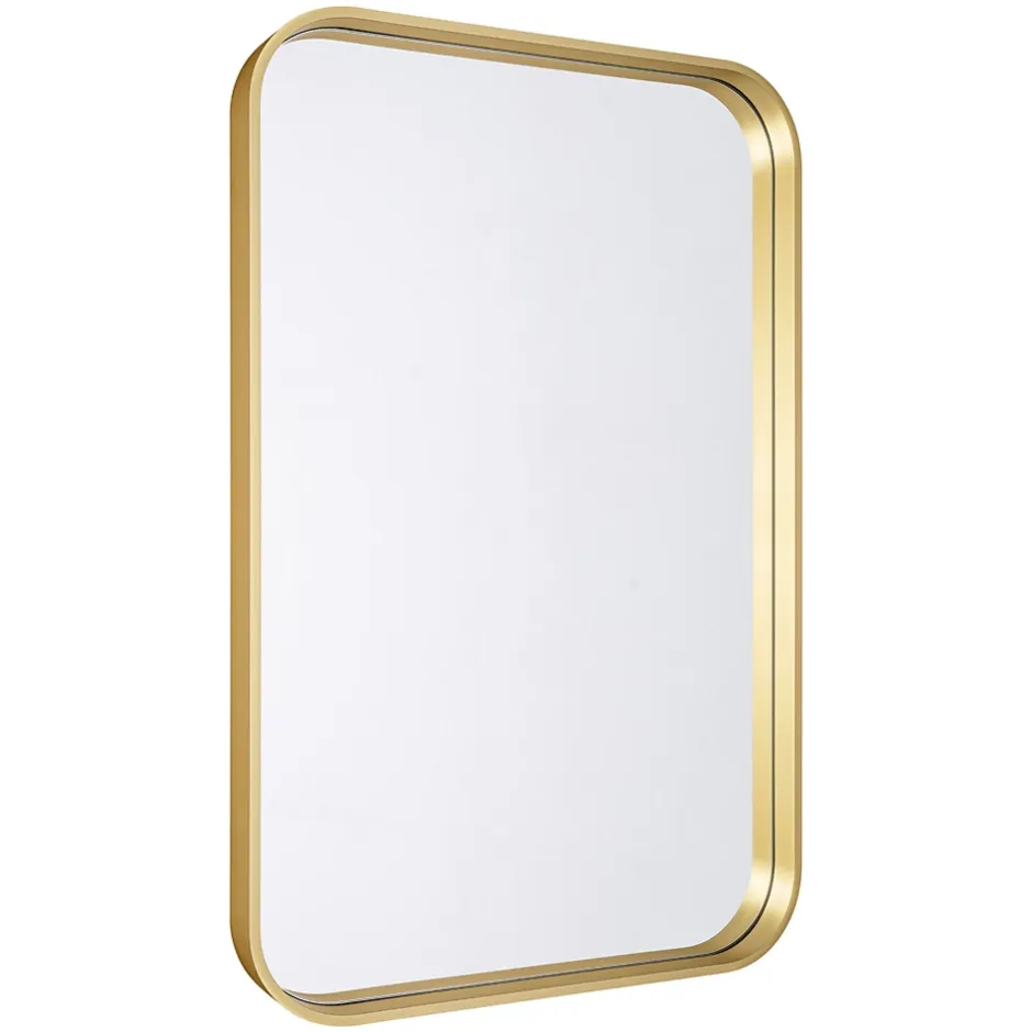 GoodHome Miroir salle de bains rectangulaire 40x60 cm Tisa doré* Miroir Simple