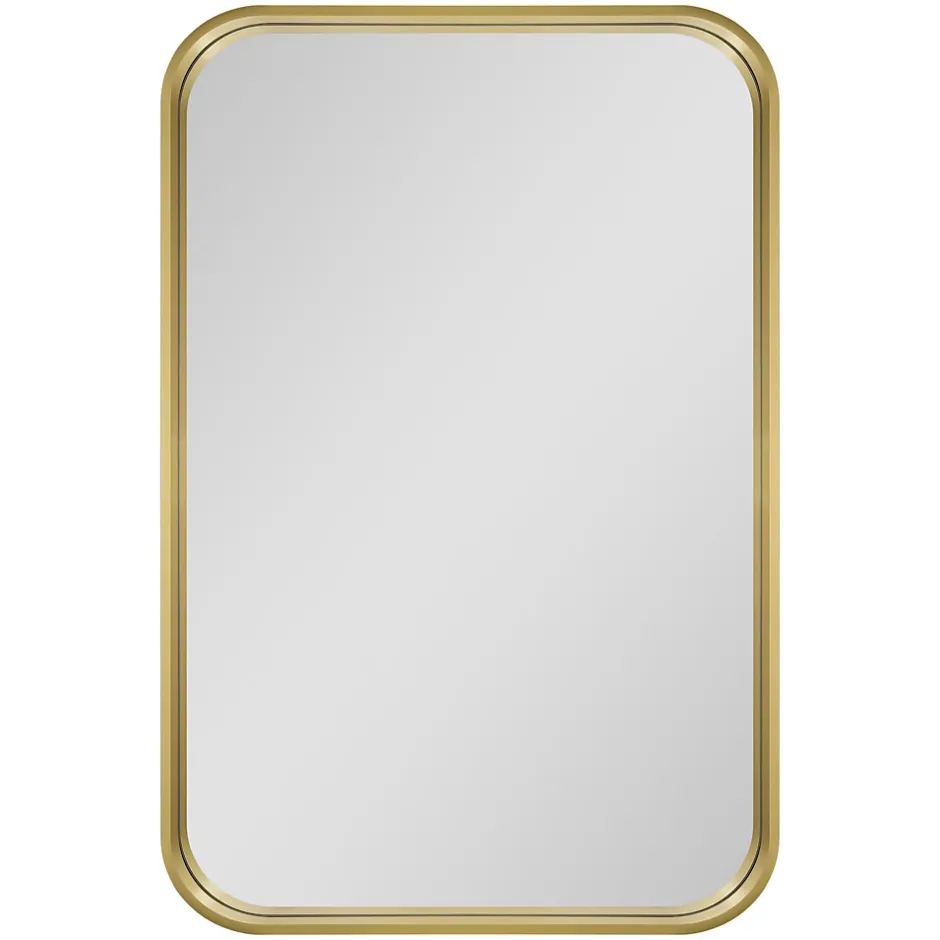 GoodHome Miroir salle de bains rectangulaire 40x60 cm Tisa doré* Miroir Simple