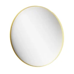 GoodHome Miroir salle de bains rond Ø100 cm, doré, Tisa* Miroir Simple
