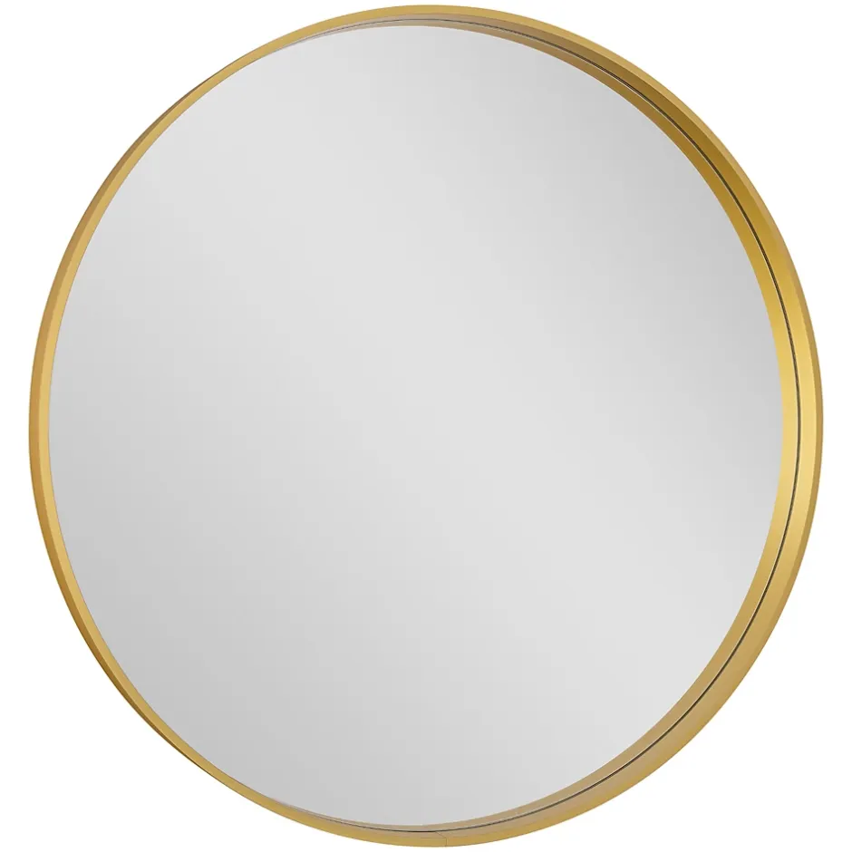 GoodHome Miroir salle de bains rond diamètre 60 cm Tisa doré