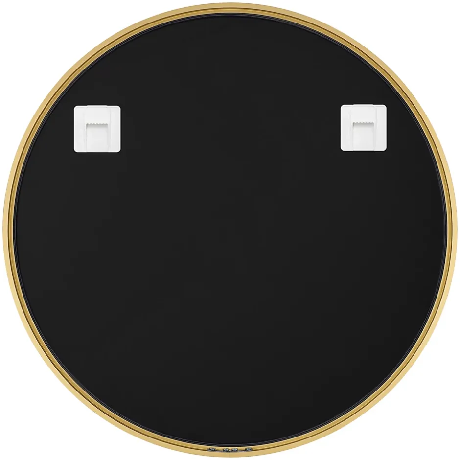 GoodHome Miroir salle de bains rond diamètre 60 cm Tisa doré