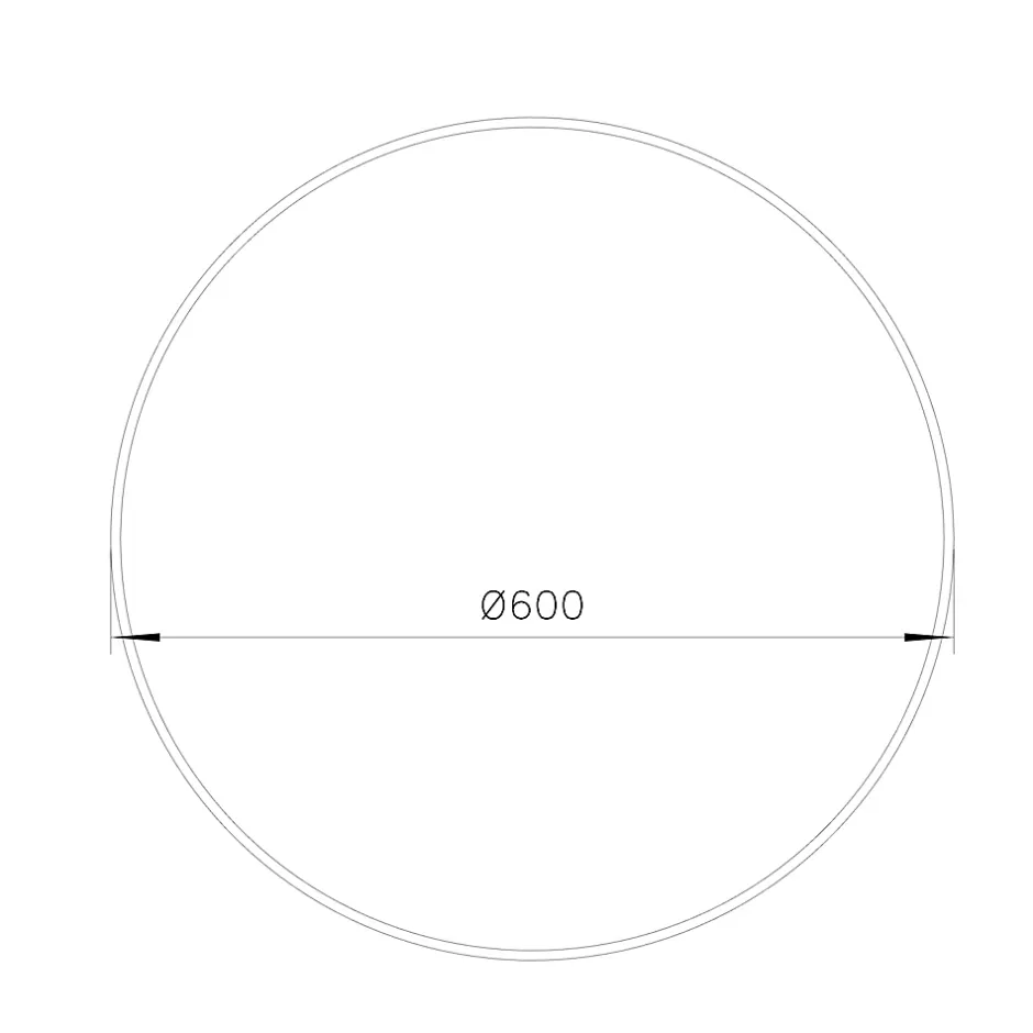 GoodHome Miroir salle de bains rond diamètre 60 cm Tisa doré