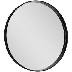 GoodHome Miroir salle de bains rond diamètre 60 cm Tisa noir