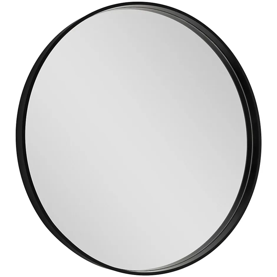 GoodHome Miroir salle de bains rond diamètre 60 cm Tisa noir